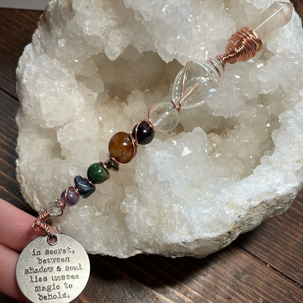 Handmade Sea Witch chakra crystal magical wand 🪄